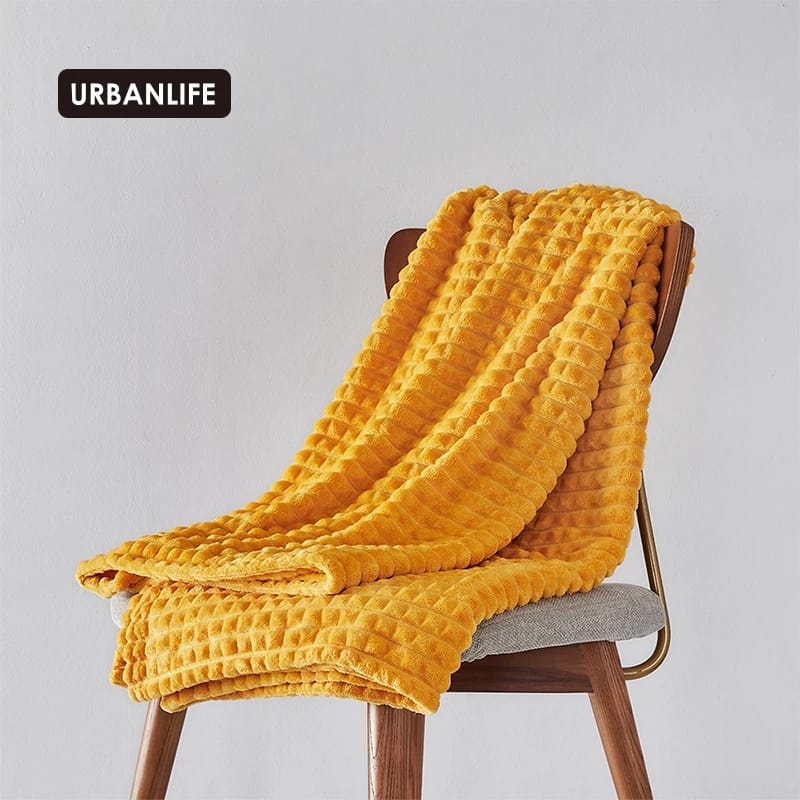 Cozy plaid throw blankets