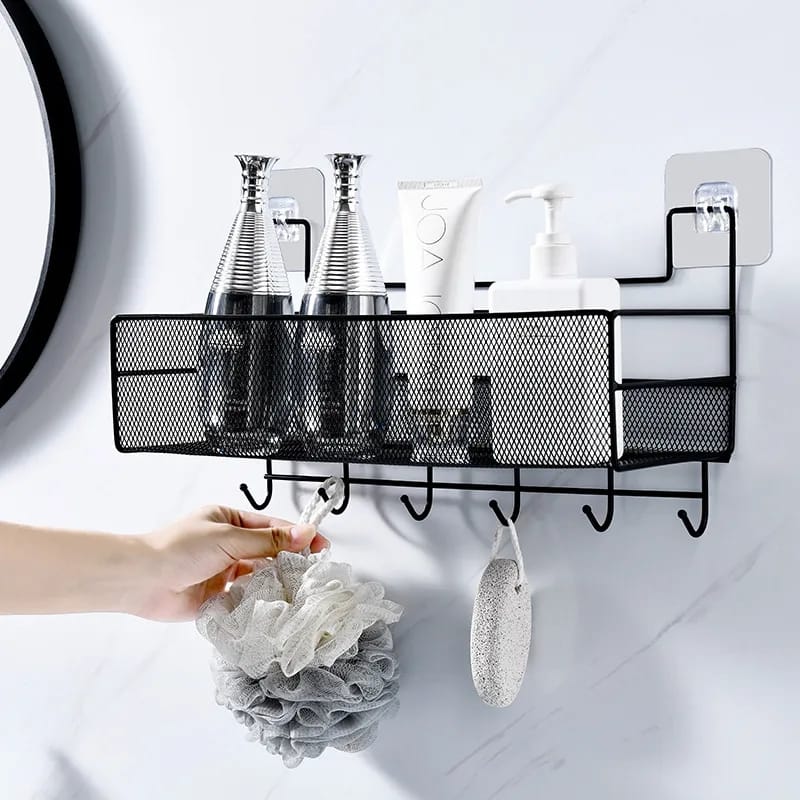 Bathroom shelf rack