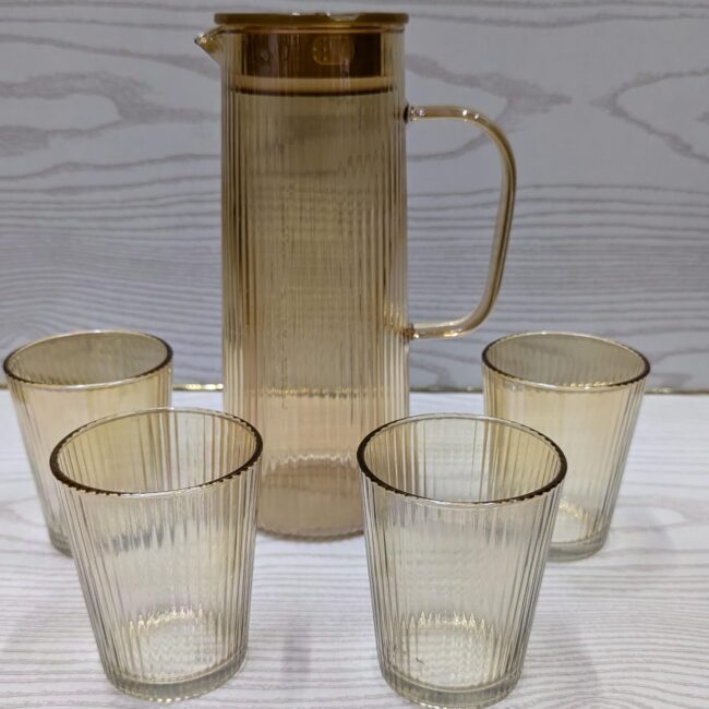 glass juice/water set